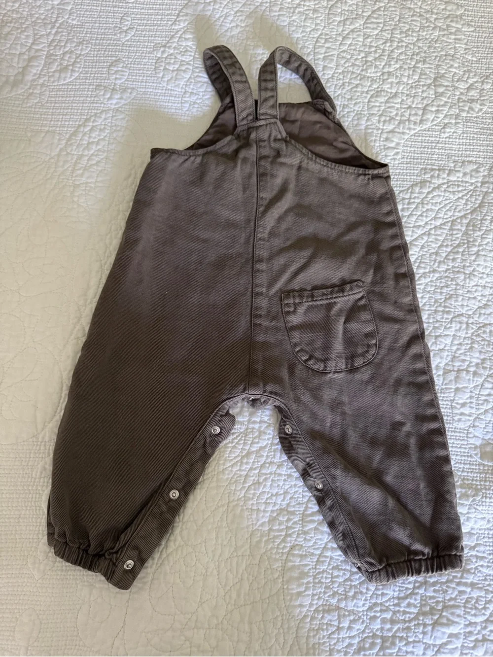 Zara Brown Baby Overalls with Front Pocket